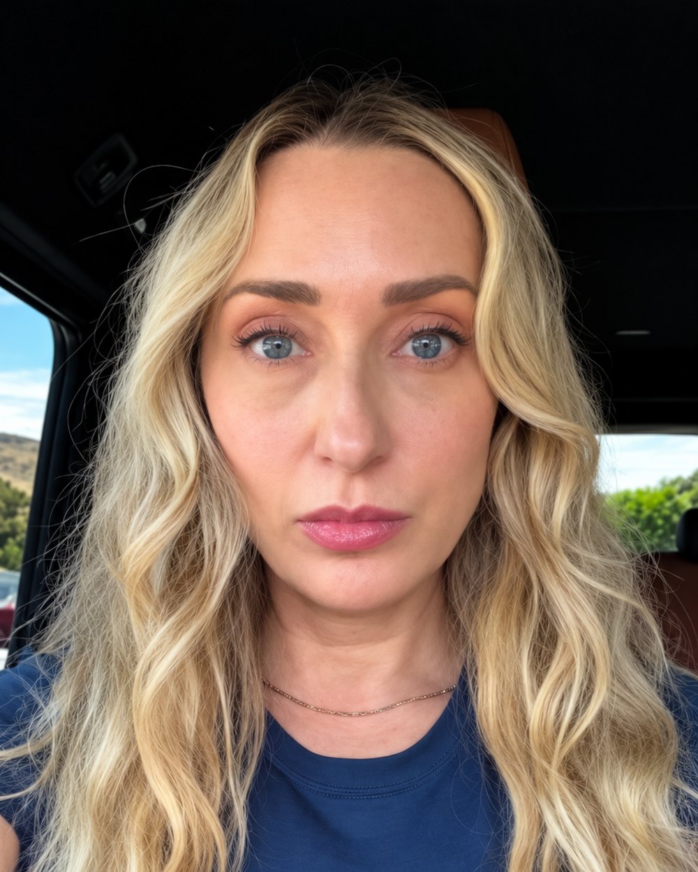 The selfie Nicole uploaded for her AI beauty analysis